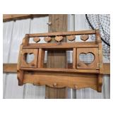 Decorative wooden wall mount coat rack