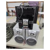 Sharp MP3 5 disc changer and two speakers and