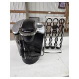 Keurig K-Cup coffee maker with K-Cup storage rack