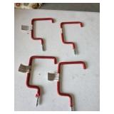 4 national rubber coated hanging hooks