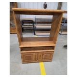 Modern oak media cabinet, 16.5 x31.5 x49