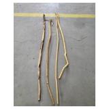 4 Custom-made wooden walking sticks