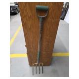 Hardwood handle landscape garden rake
