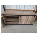 Modern TV stand with sliding barn door, 16 x 47