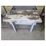 Custom built wooden painted work table