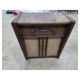 Vintage antique floor radio cabinet, radio