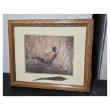 Customized framed Roma Forgie pheasant print -