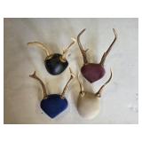 Four sets whitetail deer antlers