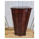 Modern Cherry Standing Jewelry Armoire