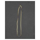 Vintage 14 karat yellow gold 14-in herringbone