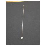 Vintage 10 karat white gold pendant necklace with