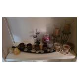 ASSORTED CANDLE HOLDERS & HOME DECOR