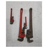 3 ASSORTED PIPE WRENCHES
