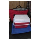 BOX LOT ASSORTEED STADIUM CHAIR & COOLERS