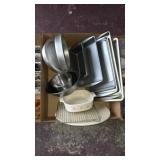 BOX LOT ASSORTED BAKEWARES