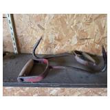2 VINTAGE STEEL HAY HOOKS