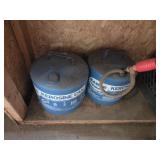 2 VINTAGE METAL KEROSENE CANS