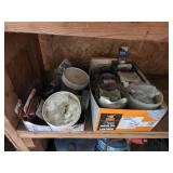 BOX LOT ASSORTED SCREWS, NAILS, ETC.