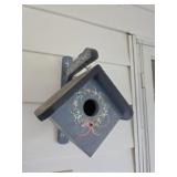 DECORATVE PAINTED WOODEN WALL HANGING BIRDHOUSE