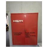 HILTI METAL WALL LOCKING STORAGE CABINET W/
