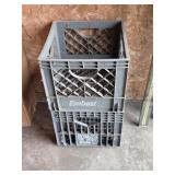 2 VINTAGE PLASTIC MILK CRATES