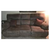 MICROFIBER 3-CUSHION DUAL RECLINING SOFA