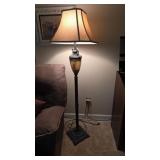 MODERN DECORATIVE METAL & GLASS FLOOR LAMP