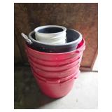 ASSORTMENT PLASTIC MINERAL TUBS, ETC