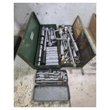 BOX LOT ASSORTED RACHETS & SOCKETS