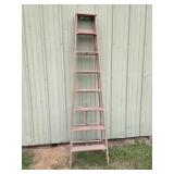 VINTAGE HOLLAND LADDER 8 FT WOODEN STEP LADDER