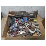 BOX LOT MISCELLANEOUS TOOLS, ETC.