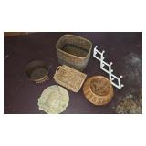 BOX LOT ASSORTED BASKETS, ETC