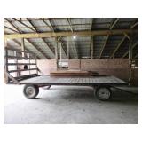 COBEY HAY WAGON, 8 FT X 16 FT DECK, GOOD