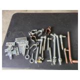 BOX LOT ASSORTED GATE HINGES, ETC
