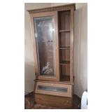 MODERN FIREARM CABINET W/ WHITETAIL DEER ETCHED