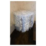 SMALL ROUND FIBERBOARD END TABLE