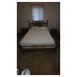 VINTAGE OAK FULL/QUEEN SIZE BED SET - HEADBOARD,