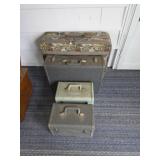 BOX LOT ASSORTED VINTAGE LUGGAGE & VANITY BOXES