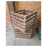 2 CUSTOM BUILT WOODEN CRATES