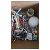 BOX LOT ASSORTED HOUSEHOLD ITEMS