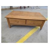 Modern oak two-door rectangle coffee table,