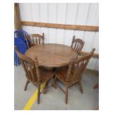Vintage 42-in round formica top dining set, t