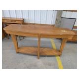 Oak hallway / sofa table, 18 x 54 x 30.5