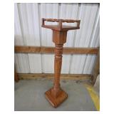Solid oak decorative pedestal plant stand,