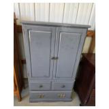 Vintage painted two door, two drawer armoire