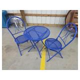 Vintage metal painted folding outdoor dinette set