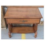 Vintage single drawer end table, 13.25x24 x 22
