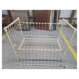 Antique cast iron baby crib, for decoration