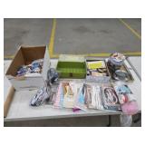 Box lot miscellaneous sewing supplies