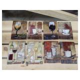 set of vintage 3D resin wall plaques themed